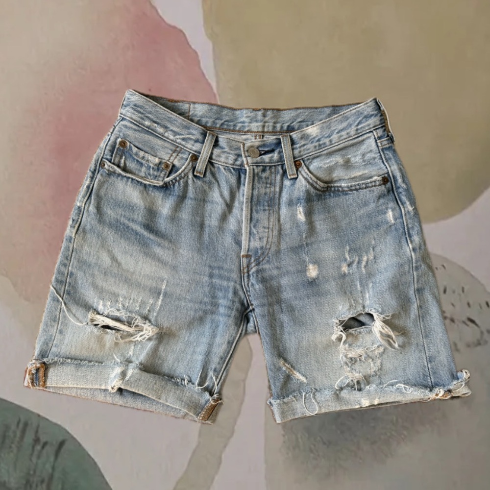 Levi's Cut off Distressed Denim Shorts